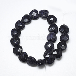 Synthetic Blue Goldstone Beads Strands&nbsp;G-S357-E01-19