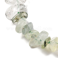 Natural Quartz Crystal & Prehnite Beads Strands&nbsp;G-L610-A03-01