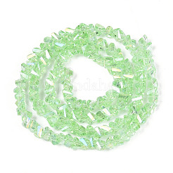 Electroplate Transparent Glass Beads Strands&nbsp;GLAA-N021-4mm-06