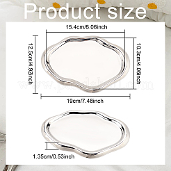 Plating Porcelain Jewelry Display Plate&nbsp;DJEW-WH0039-36