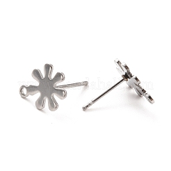 Non-Tarnish 201 Stainless Steel Stud Earrings Findings&nbsp;STAS-C044-04P
