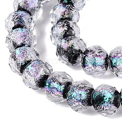 Handmade Foil Glass Lampwork Beads Strands&nbsp;DICH-T023-02B