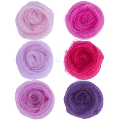 18Pcs 6 Colors DIY Wool Roving&nbsp;DIY-SP0005-80A