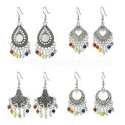 Gemstone Tassel Chandelier Earrings&nbsp;EJEW-JE07176