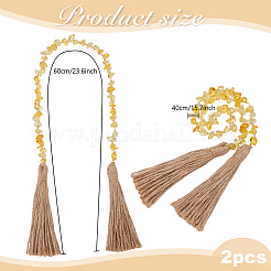 Natural Quartz Crystal & Lampwork Wall Hanging Decorations&nbsp;HJEW-AR00011-02