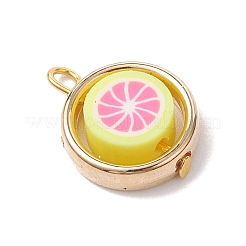 Handmade Polymer Clay with CCB Plastic Bead Frames Pendants&nbsp;PALLOY-JF04753