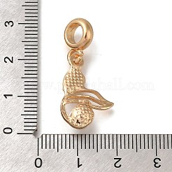 Rack Plating Alloy Crystal Rhinestone European Dangle Charms&nbsp;PALLOY-P307-16G