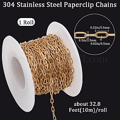 10M PVD Vacuum Plating 304 Stainless Steel Paperclip Chains&nbsp;CHS-BBC0001-07