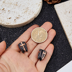 2Pcs Brass European Beads&nbsp;KK-DC0005-18B