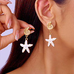 Alloy Enamel Dangle Stud Earrings&nbsp;WGF525D-01
