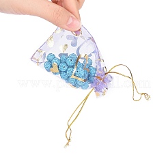 Heart Printed Organza Bags&nbsp;OP-R022-7x9-M