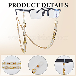 1Pc Acrylic with Alloy Oval Link Chains Neck Strap for Eyeglasses&nbsp;AJEW-CN0003-60A