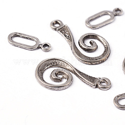 Tibetan Style Alloy Hook Clasps&nbsp;X-LF5077Y