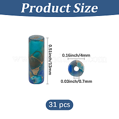 1 Strand Assembled Synthetic Turquoise and Imperial Jasper Beads Strands&nbsp;G-PA0001-59