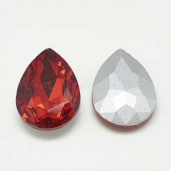 Pointed Back Glass Rhinestone Cabochons&nbsp;RGLA-T081-18x25mm-07
