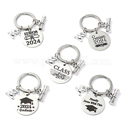 Flat Round Alloy Keychain&nbsp;KEYC-YW00090-01