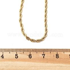 304 Stainless Steel Rope Chain Necklaces&nbsp;NJEW-E026-09G