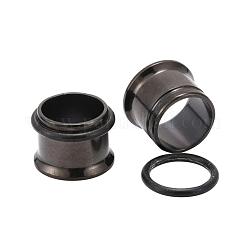 12Pcs 6 Colors 316 Surgical Stainless Steel Screw Ear Gauges Flesh Tunnels Plugs&nbsp;STAS-YW0001-16B