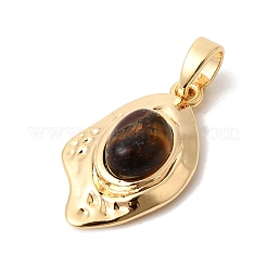 Natural Tiger Eye Pendants&nbsp;KK-Z149-23G