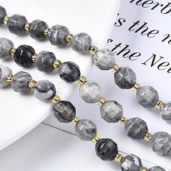 Natural Map Stone/Picasso Stone Beads Strands&nbsp;G-N326-100-09