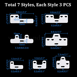 21Pcs 7 Styles Transparent Acrylic Templates&nbsp;DIY-PH0028-40B