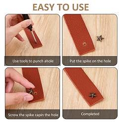 60 Bags Star Zinc Alloy Convexity Rivets Set&nbsp;FIND-FH0018-30AB