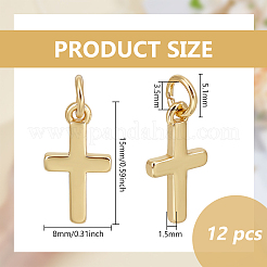 12Pcs Brass Pendants&nbsp;KK-BC0014-80G