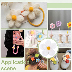 8Pcs Daisy Flower Wool Felt Fabric Costume Accessories&nbsp;AJEW-PH0008-82A