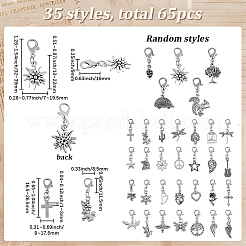 65Pcs Autumn Alloy Pendants Decorations Set&nbsp;HJEW-SC0002-73
