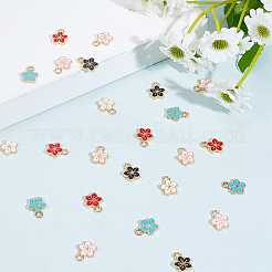 Light Gold Plated Alloy Enamel Charms&nbsp;ENAM-PH0001-52LG