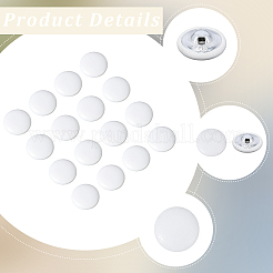 30Pcs 1-Hole PU Letaher Shank Buttons&nbsp;BUTT-CL0001-01B-02