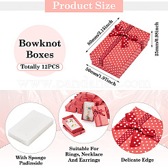 Polka Dot Print Cardboard Jewelry Gift Boxes with Bowknot&nbsp;LS-CON-TAC0001-10B