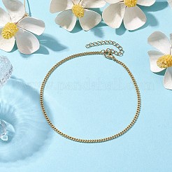 Brass Curb Chain Anklets&nbsp;AJEW-AN00603