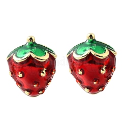 Brass Enamel Stud Earrings&nbsp;X-EJEW-G430-06B-G