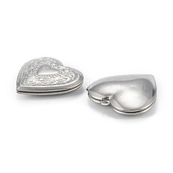 Non-Tarnish 316 Surgical Stainless Steel Locket Pendants&nbsp;STAS-C026-01P