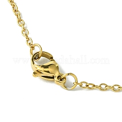 Heart Glass Pendant Necklaces&nbsp;NJEW-K117-01G