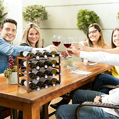 Bamboo 4-Tier Wine Rack Storage Shelf&nbsp;ODIS-WH0030-322