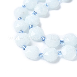 Natural Dyed Quartz Imitation Aquamarine Beads Strands&nbsp;G-C116-A89-01