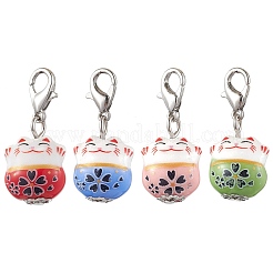 Handmade Porcelain Maneki Neko Pendant Decorations&nbsp;HJEW-JM02687