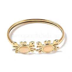 304 Stainless Steel Cat Eye Cuff Bangles&nbsp;BJEW-L719-02B-G
