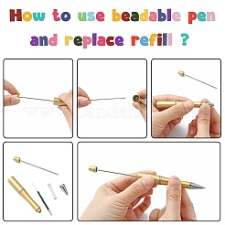 Plastic Beadable Pens&nbsp;AJEW-L082-A04