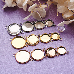 3 Colors 36Pcs 304 Stainless Steel Cabochon Connector Settings&nbsp;DIY-TA0003-52
