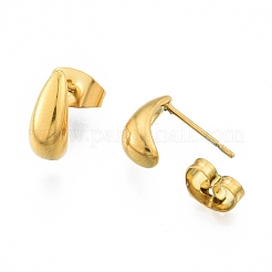 304 Stainless Steel Teardrop Stud Earrings for Women&nbsp;EJEW-N052-01G