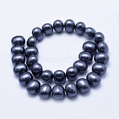 Electroplate Shell Pearl Beads Strands&nbsp;BSHE-G006-04E