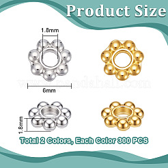600Pcs 2 Colors Alloy Spacer Beads&nbsp;FIND-UN0010-57