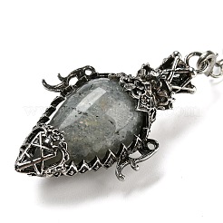 Mixed Gemstone Dowsing Pendulum Big Pendants&nbsp;G-H293-01AS