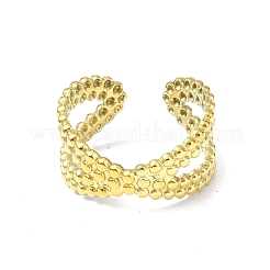Ion Plating(IP) 304 Stainless Steel Open Cuff Ring&nbsp;RJEW-L109-023G