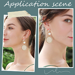 10Pcs Brass Micro Pave Clear Cubic Zirconia Stud Earring Findings&nbsp;KK-BBC0011-41