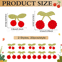 40Pcs 2 Styles Polyester Clothing Patches&nbsp;PATC-MA0001-51