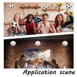 Football-shaped Paper Lantern Set&nbsp;DIY-WH0259-39